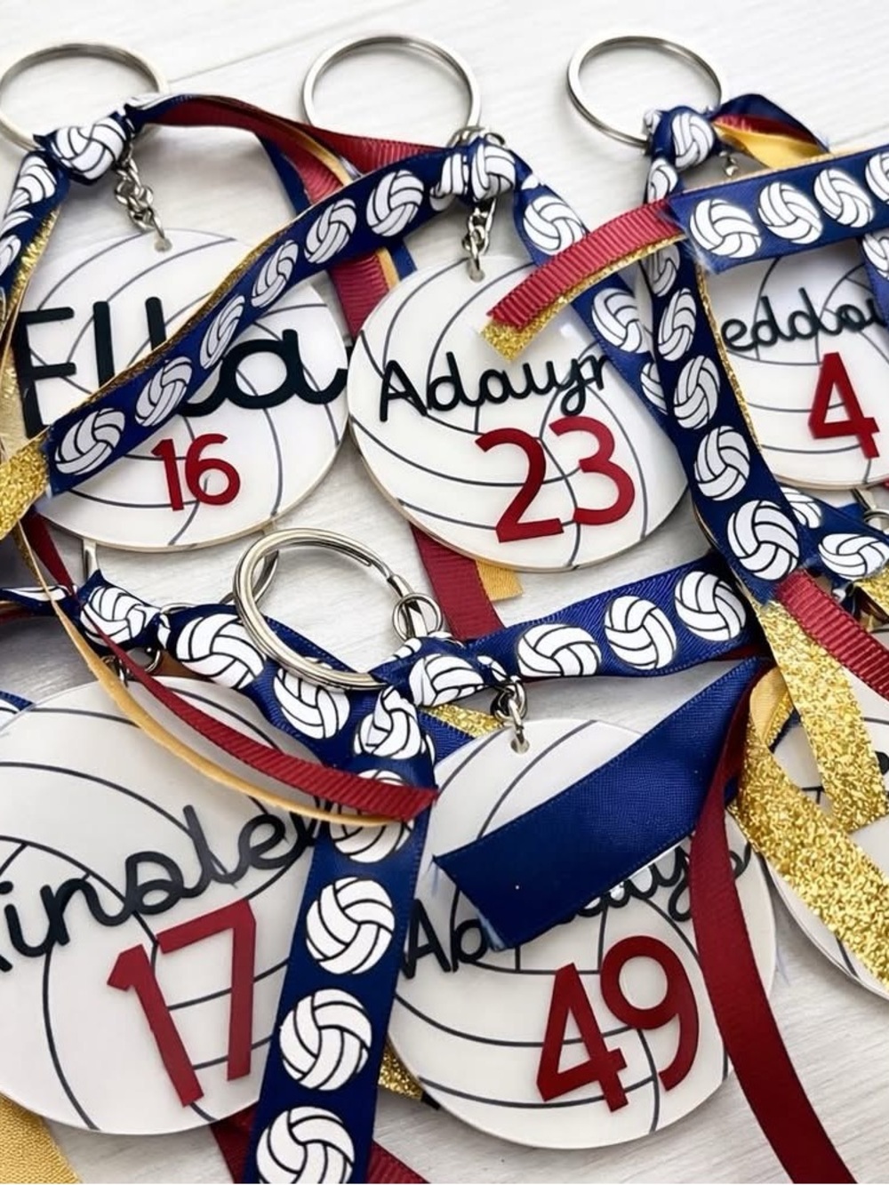 Custom Volleyball Player Keychains